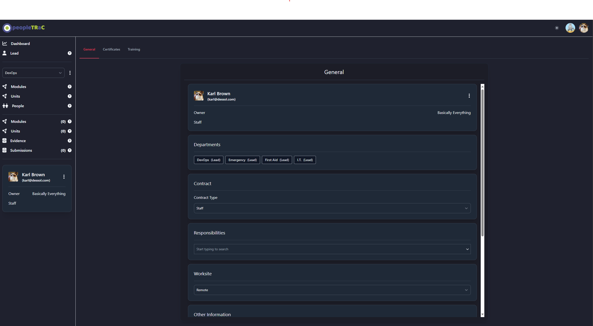 Member Page